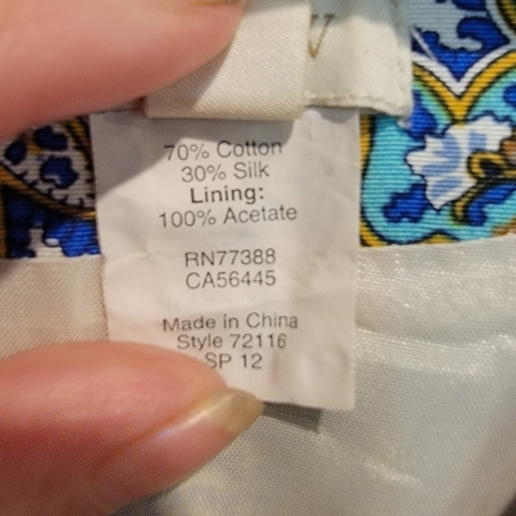 J. Crew Paisley print Multi Color Silk Blend Dress with Pockets Size 4 - Picture 14 of 15